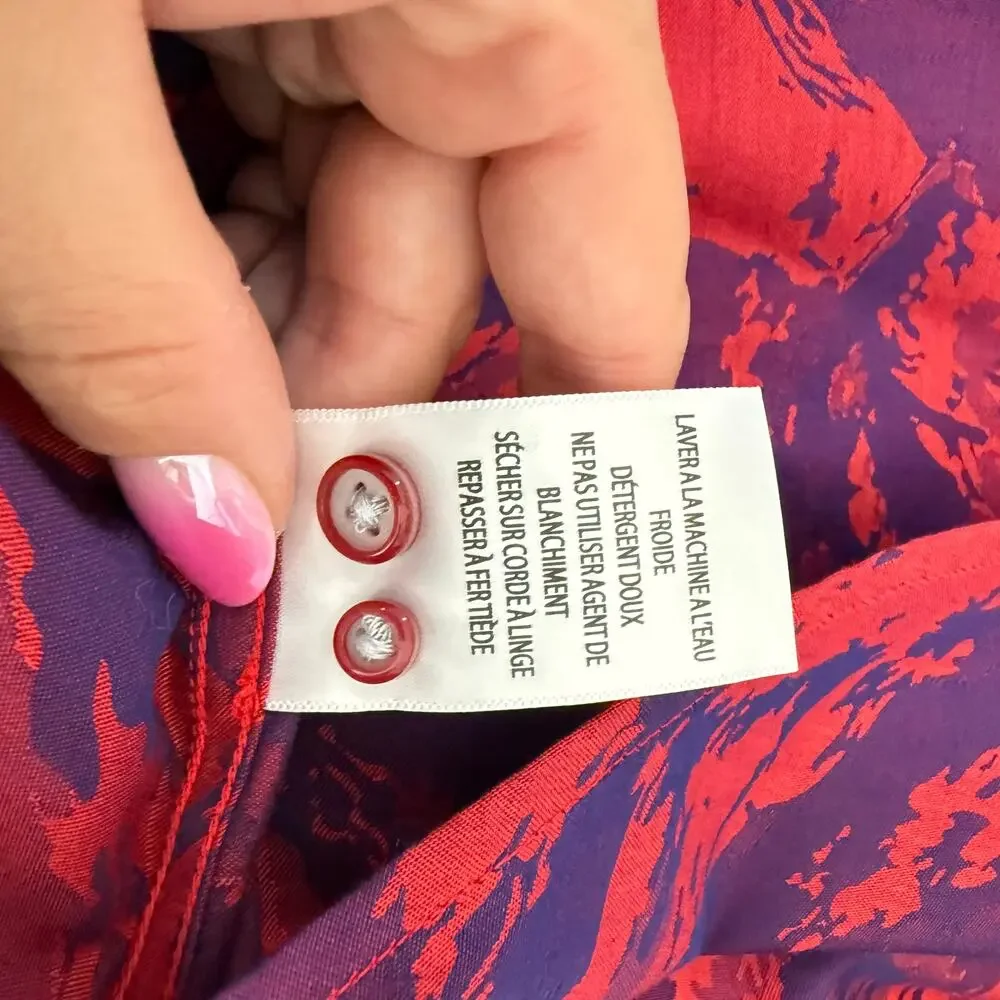 Robert Graham Woven Button Front Long Sleeve Shirt EXPRESSIONIST Paint Print M - Picture 7 of 9